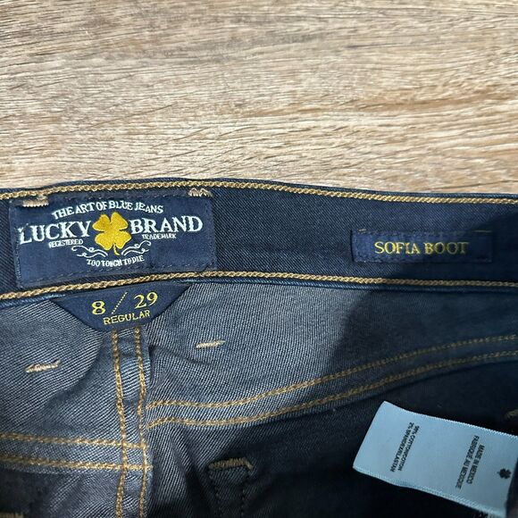Lucky Brand Sofia Boot Jeans Dark Wash Womens Size 8 / 29 - Picture 4 of 5
